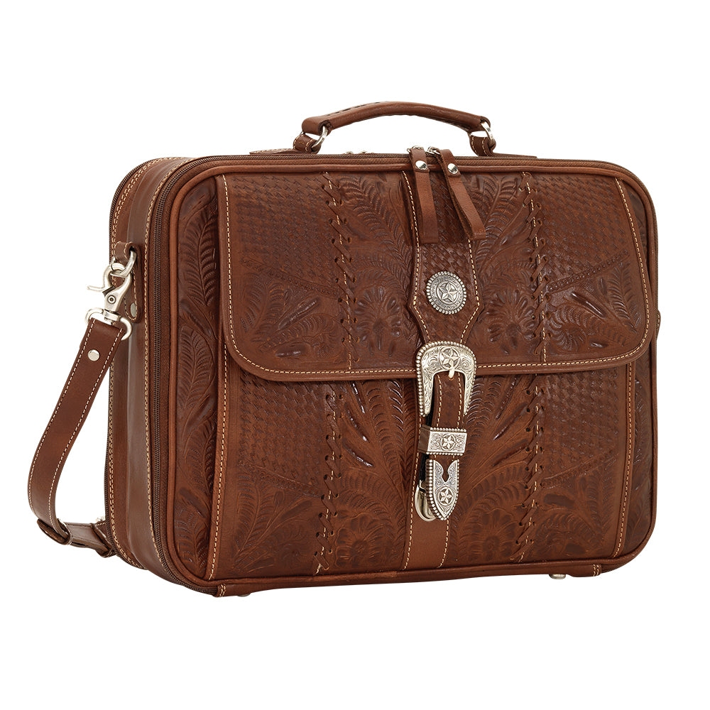 Leather Laptop Bag, Real Genuine Full-Grain Briefcase