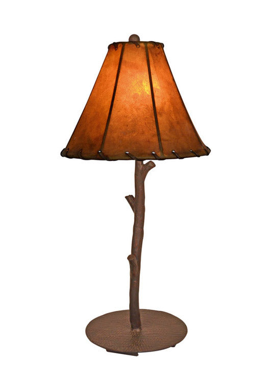Rustic Hickory Fishing Pole Table Lamp