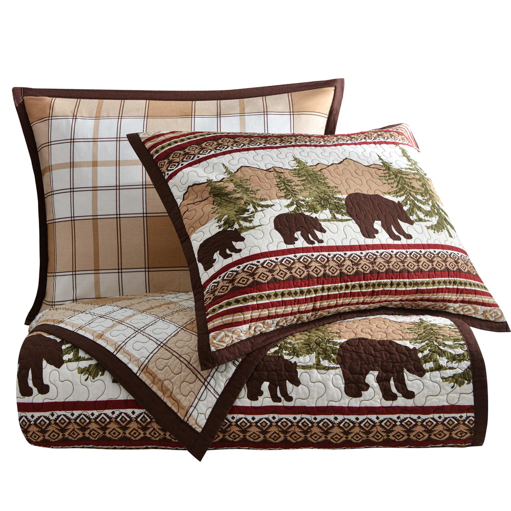 Bear Trail Reversible Quilt Set from HiEnd Accents