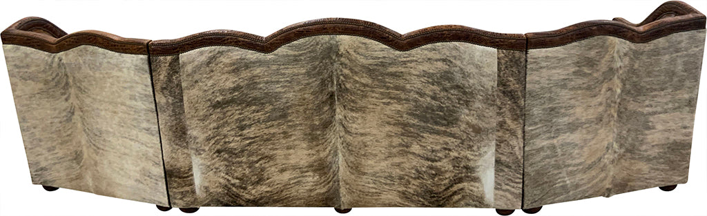 full back view of Gaucho Curved Tufted Western Sofa