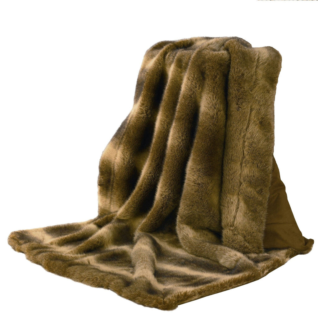 Faux Wolf Fur Oversized Throw Blanket from HiEnd Accents