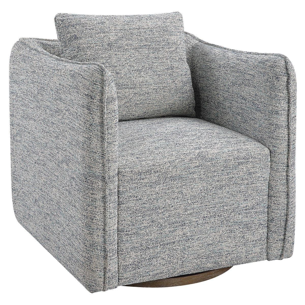 Korbin Swivel Accent Chair - Blue – Western Passion