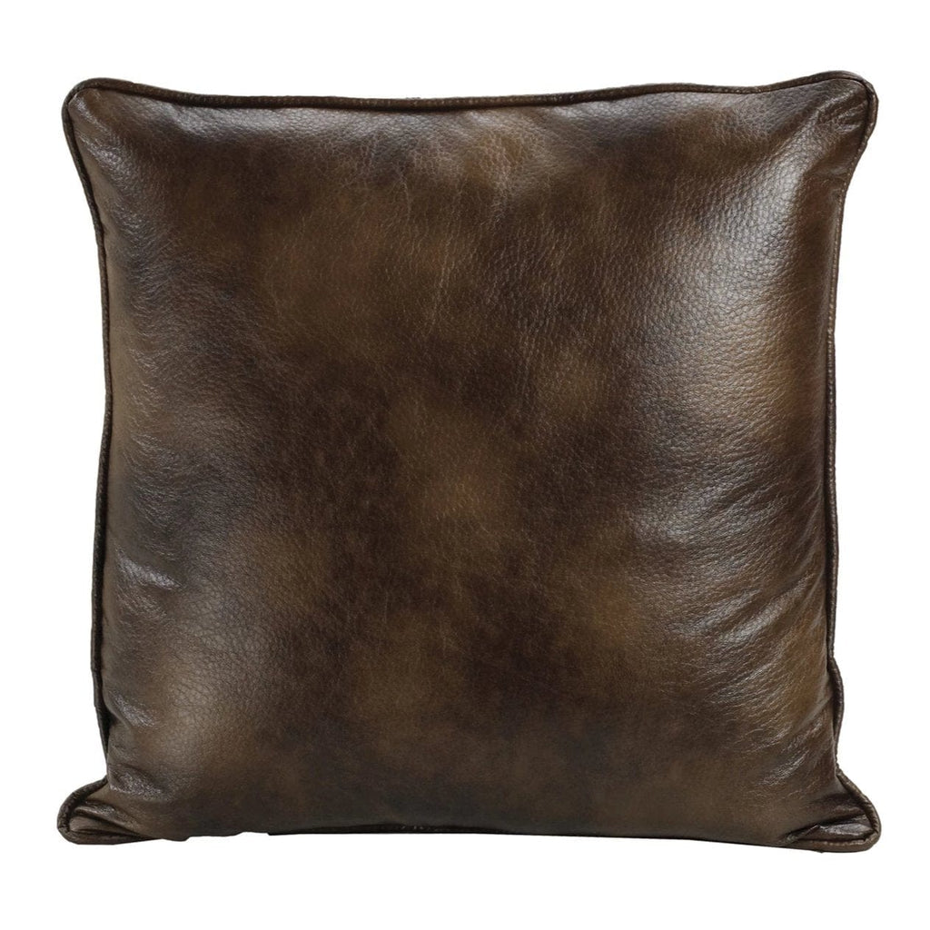 Brown Faux Suede/Leather Reversible Euro Sham from HiEnd Acceents