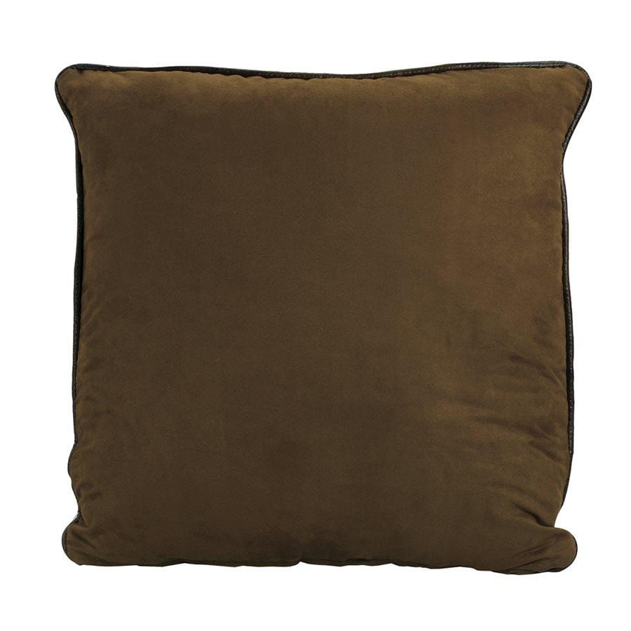 Brown Faux Suede/Leather Reversible Euro Sham from HiEnd Acceents