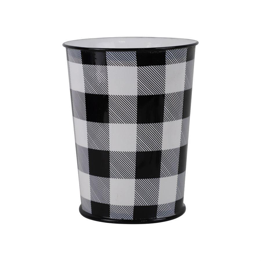 Buffalo Plaid Bathroom Decor Set - Buffalo Plaid Wastebasket