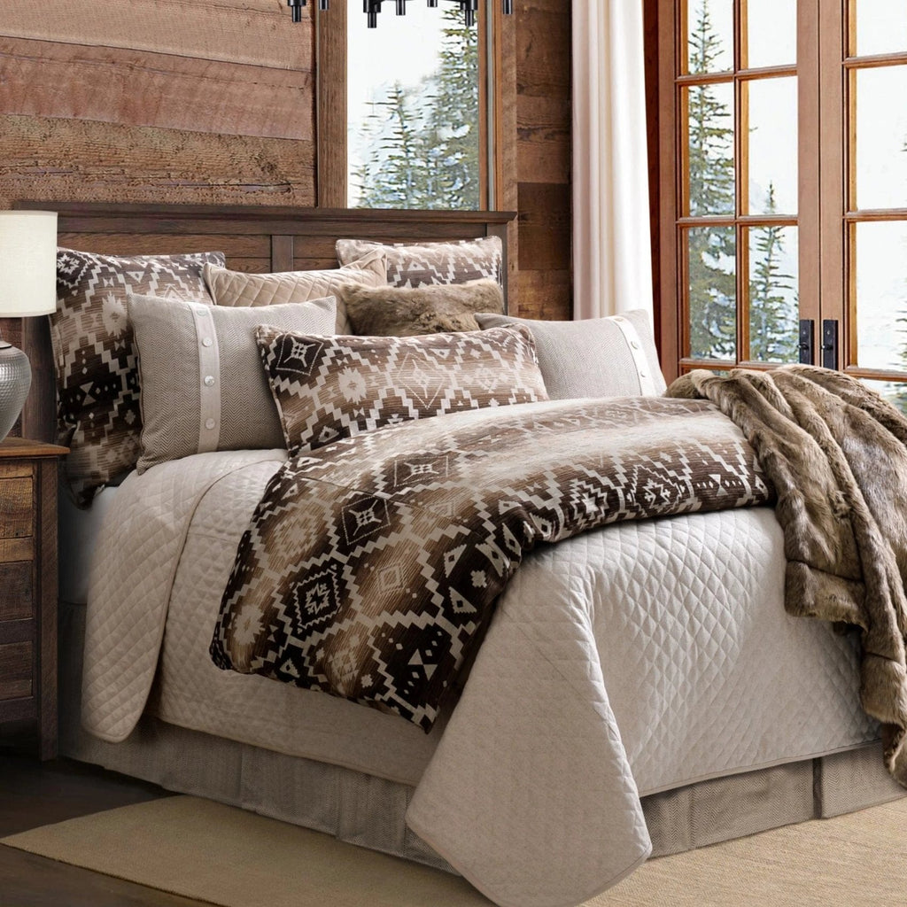 Chalet Aztec Lumbar Pillow with matching bedding set from HiEnd Accents