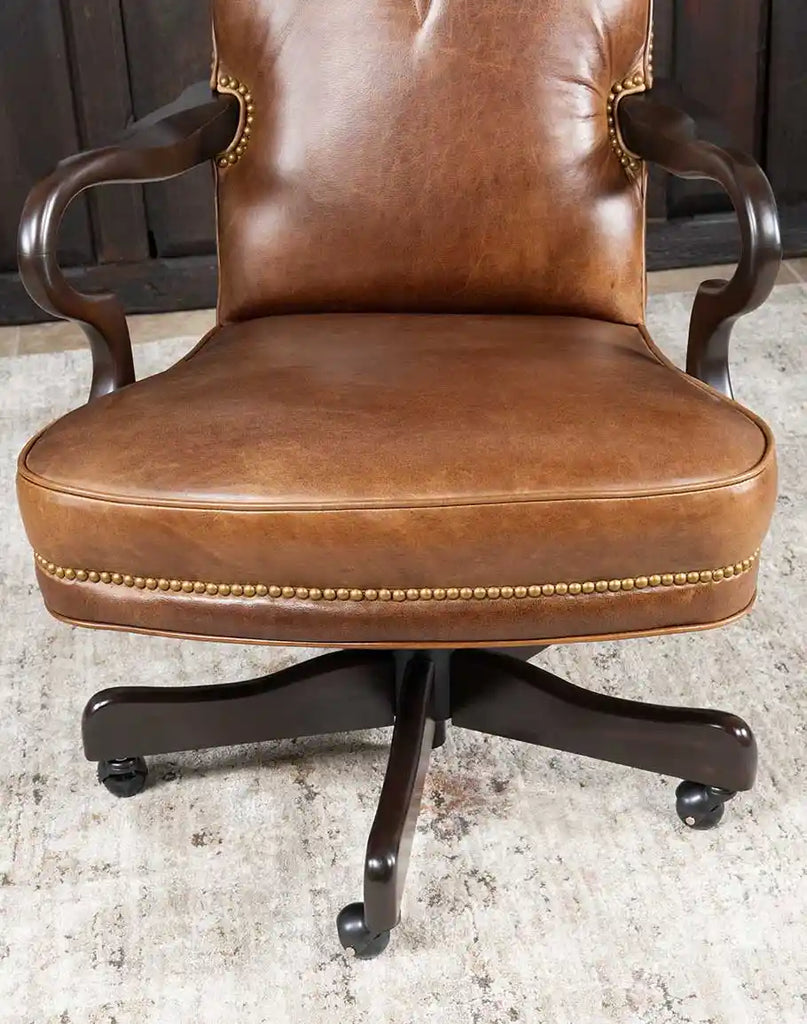 Padded cushioned seat of Baileys Boot Stitch Office Chair for ultimate comfort and support during long hours.