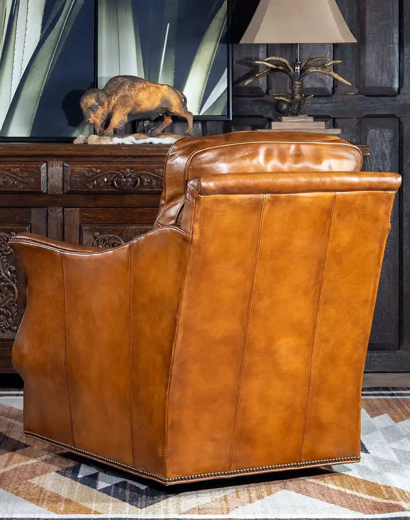 Rear image showing the tailored back and craftsmanship of the Don Juan Swivel Glider.