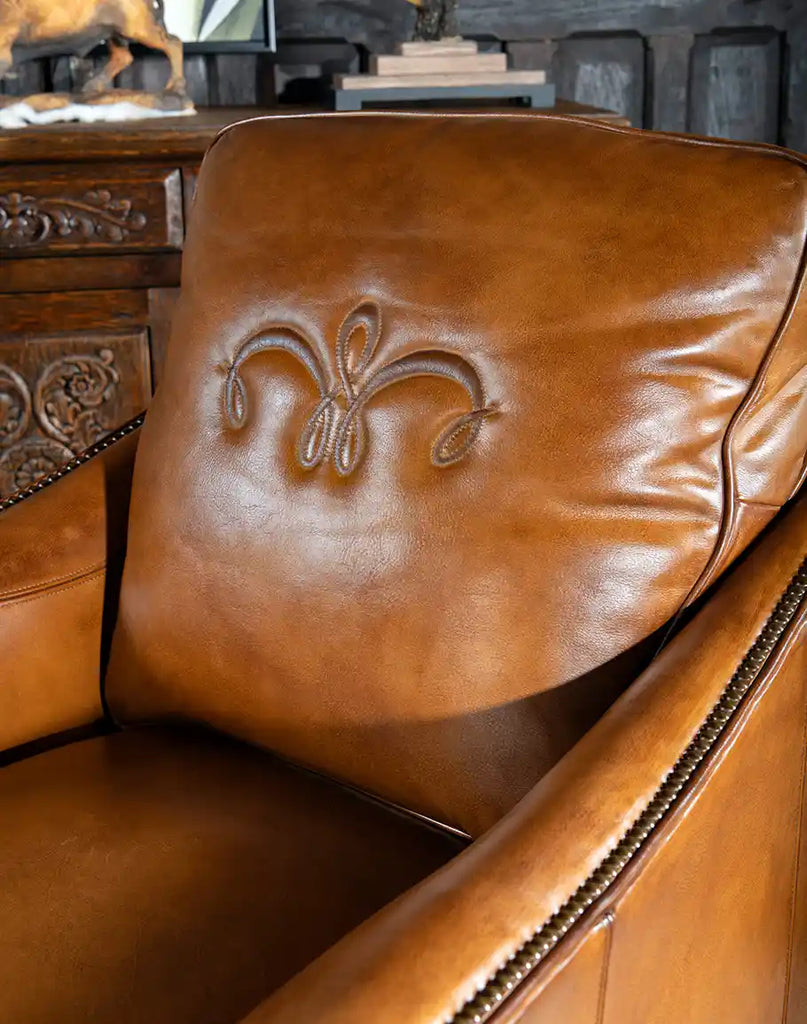 Image highlighting the comfortable, plush seat cushion of the Don Juan Swivel Glider.