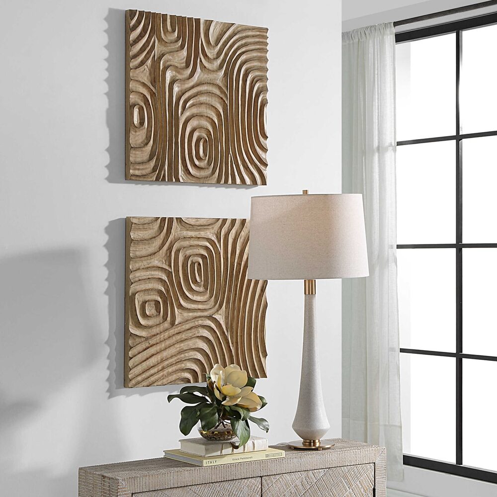 Handcrafted wooden panels showcasing a detailed Sand Maze pattern and natural wood grain, ideal for rustic or modern interiors.