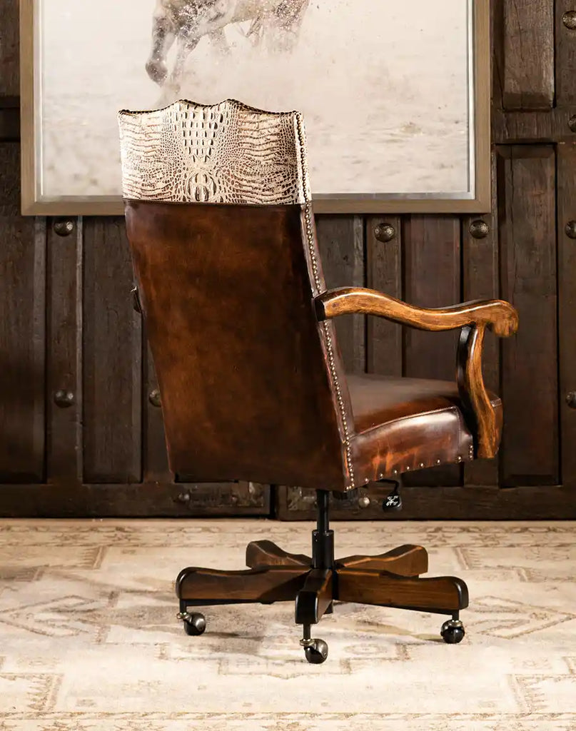 The Arianna Office Chair in a stylish office setup, blending timeless design with contemporary elegance.