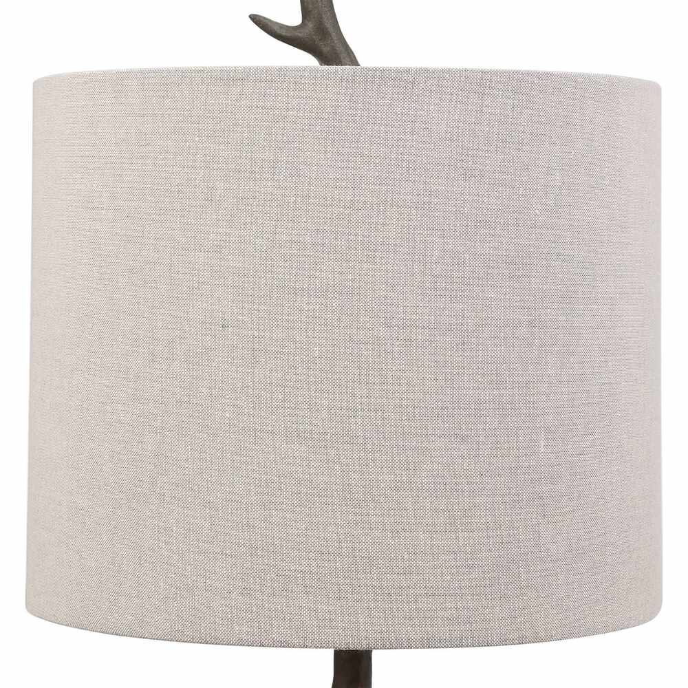 Ramulus table lamp shade in light beige linen shade.