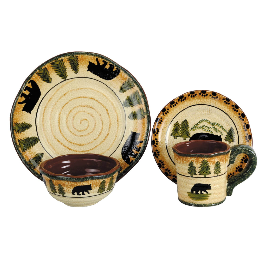 Bear Dinner Plates, Salad Plates, Mugs and Soup Bowls from HiEnd Accents