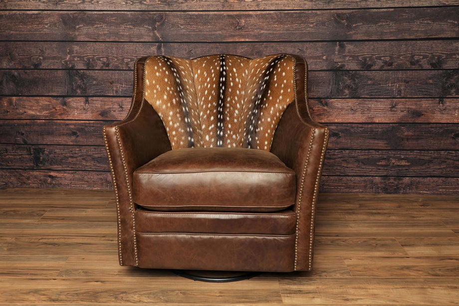 Arizona Axis Leather Swivel Chair Western Passion