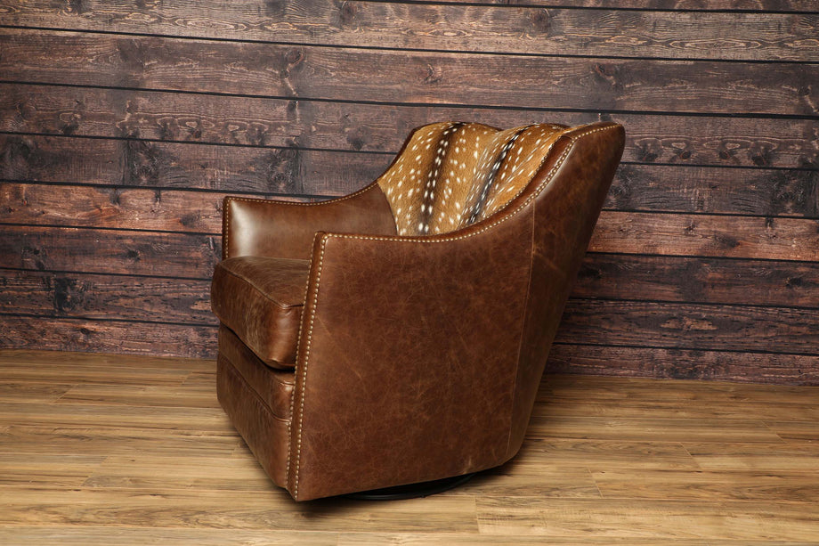 Arizona Axis Leather Swivel Chair Western Passion