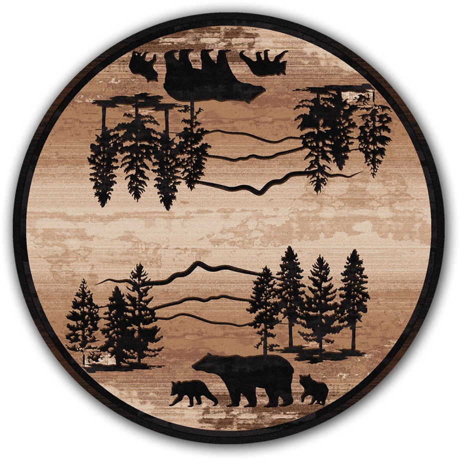 Buy The Bear Creek Lodge/Red 4x5 Rug