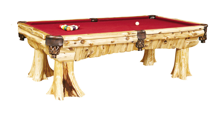 Rustic Barnwood Timber Lodge Pool Table w/premium Billiard Accessories