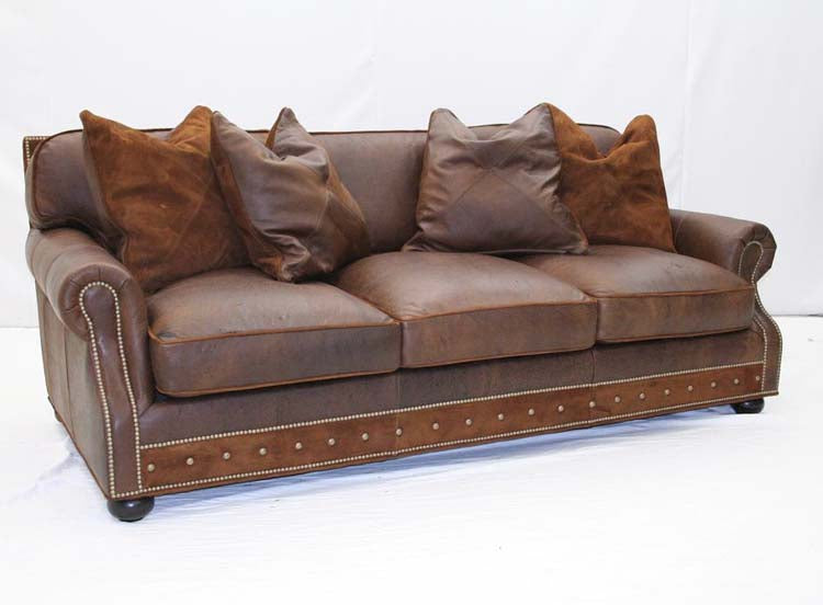 OLD HICKORY TANNERY Cascade Leather Sofa, 96 for Women