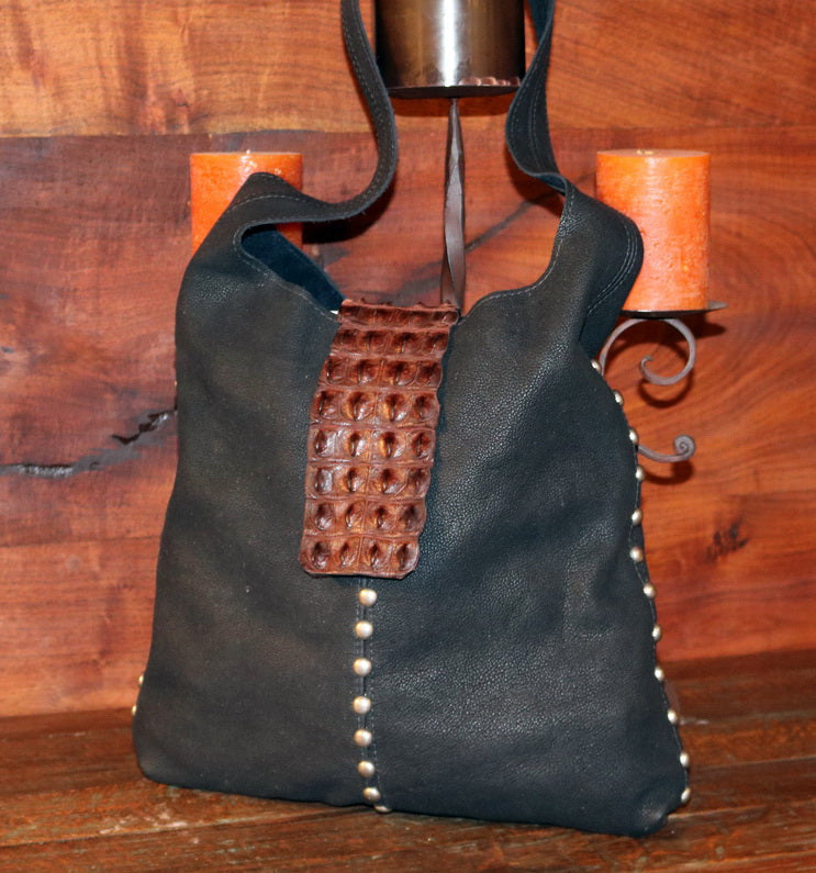 Leather Hobo Slouch Bag