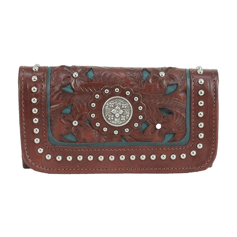 Coin purse with leather lace