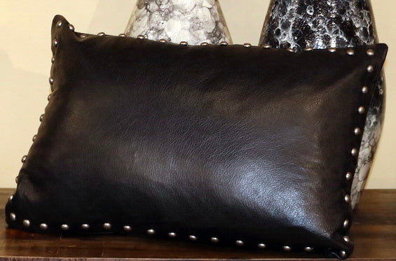 Leather Accent Pillow – Western Passion