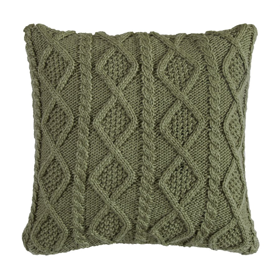 Cable knit throw online pillow cover