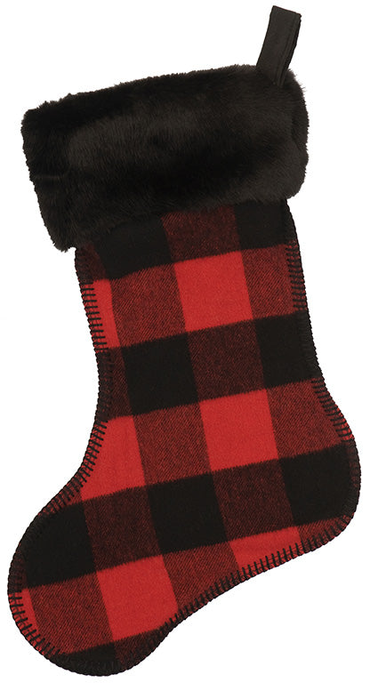 Christmas Mantle- Buffalo Plaid Stockings and Rustic Decor