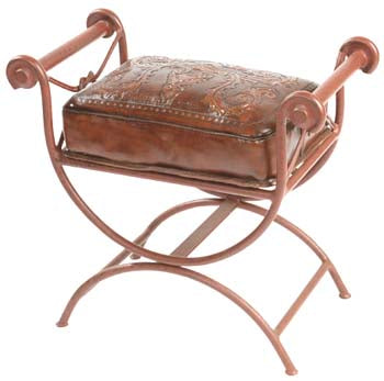 Wrought iron vanity online bench