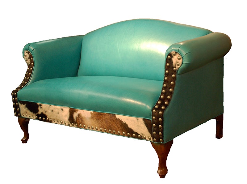 Turquoise chair best sale and a half