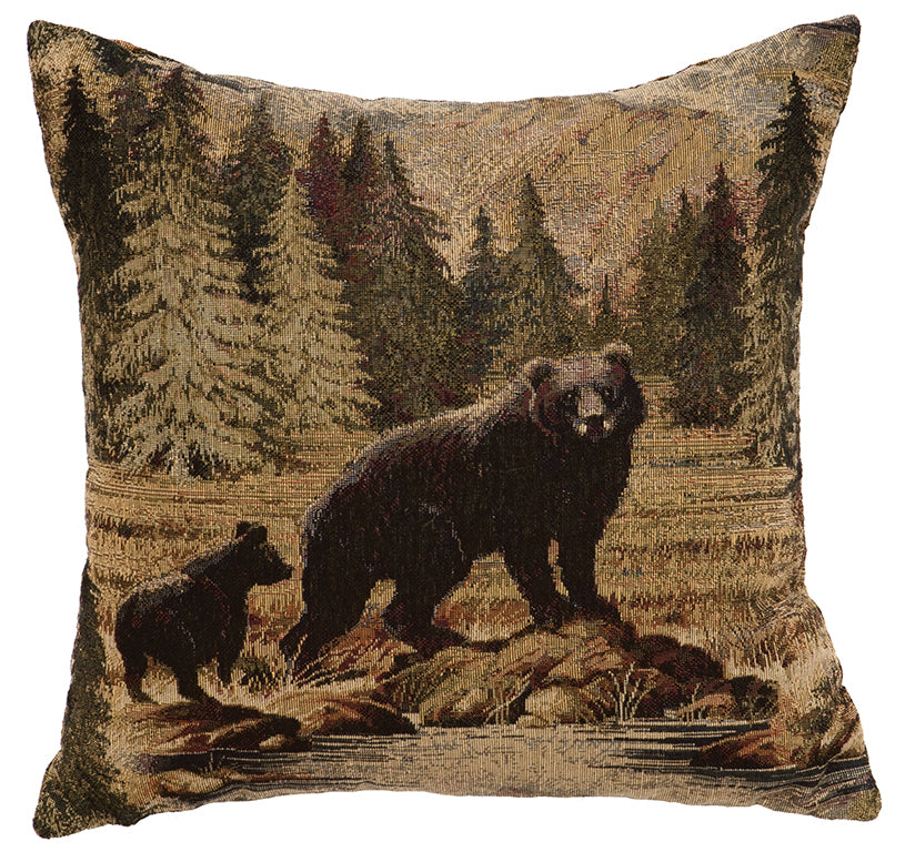 Black Bear Forest Hand Towel - 16W x 28L, Black Forest Decor